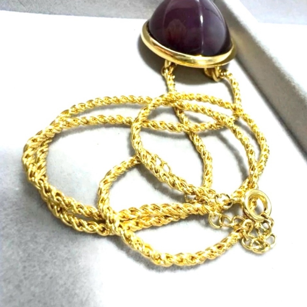 YVES SAINT LAURENT Vintage Gold Tone Necklace 18.5β - Picture 15 of 16